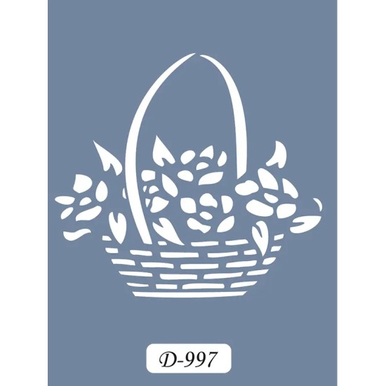 D997 Çiçek Sepeti Model D Serisi Stencil 15x20cm