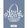 D997 Çiçek Sepeti Model D Serisi Stencil 15x20cm