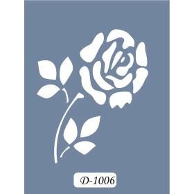 D1006 Gül Model D Serisi Stencil 15x20cm