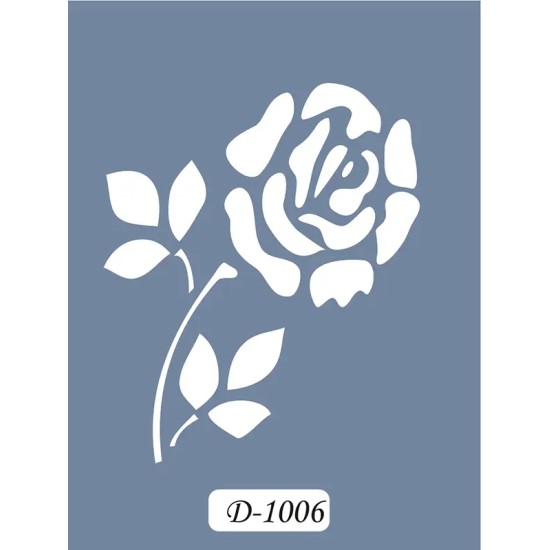 D1006 Gül Model D Serisi Stencil 15x20cm