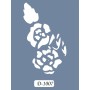 D1007 Çiçek Model D Serisi Stencil 15x20cm