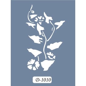 D1010 Çiçek Model D Serisi Stencil 15x20cm