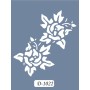 D1022 Çiçek Model D Serisi Stencil 15x20cm