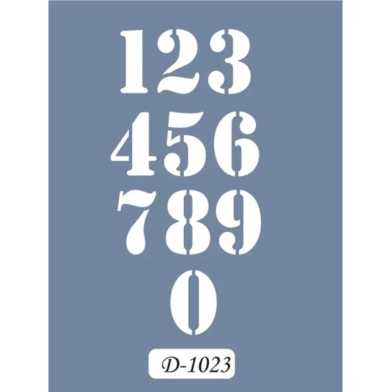 D1023 Rakam Model D Serisi Stencil 15x20cm