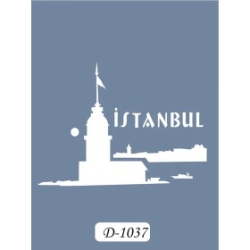 D1037 Kız Kulesi Model D Serisi Stencil 15x20cm