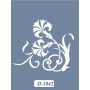 D1042 Çiçek Model D Serisi Stencil 15x20cm