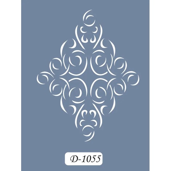 D1055 Göbek Model D Serisi Stencil 15x20cm
