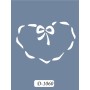 D1060 Fiyonk Kalp Model D Serisi Stencil 15x20cm