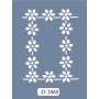 D1068 Çiçekli çerçeve Model D Serisi Stencil 15x20cm