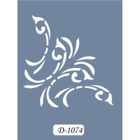 D1074 Göbek Model D Serisi Stencil 15x20cm