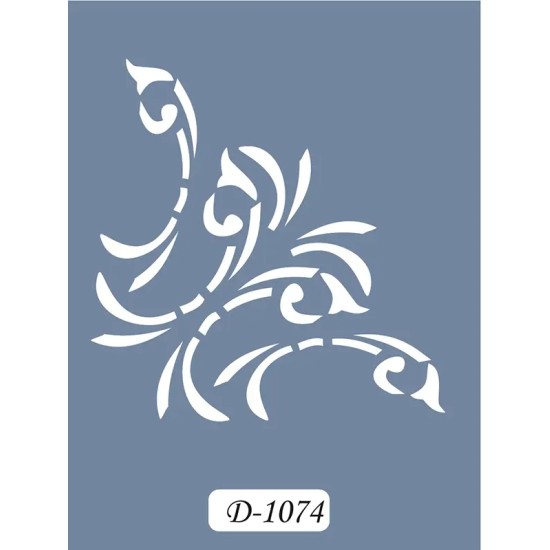 D1074 Göbek Model D Serisi Stencil 15x20cm