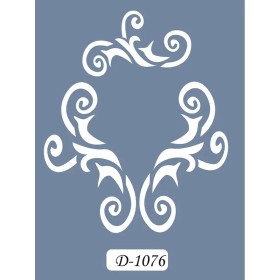 D1076 Çiçek Model D Serisi Stencil 15x20cm