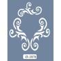 D1076 Çiçek Model D Serisi Stencil 15x20cm