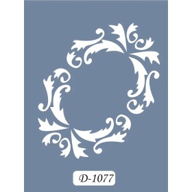 D1077 Göbek Model D Serisi Stencil 15x20cm