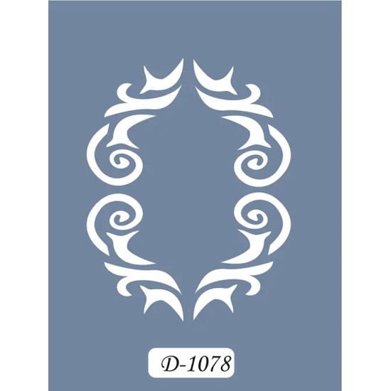 D1078 Göbek Model D Serisi Stencil 15x20cm