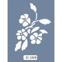 D1080 Çiçek Model D Serisi Stencil 15x20cm