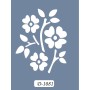 D1081 Çiçek Model D Serisi Stencil 15x20cm