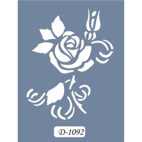 D1092 Gül Model D Serisi Stencil 15x20cm