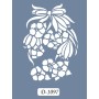 D1097 Çiçek Model D Serisi Stencil 15x20cm