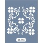 D1101 Çiçek Model D Serisi Stencil 15x20cm