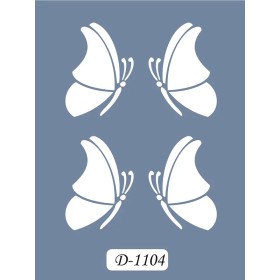 D1104 Kelebek Model D Serisi Stencil 15x20cm
