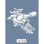 D1107 Kuş Model D Serisi Stencil 15x20cm