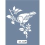 D1109 Kuş Model D Serisi Stencil 15x20cm