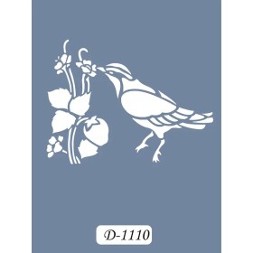 D1110 Kuş Model D Serisi Stencil 15x20cm