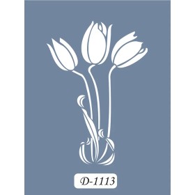 D1113 Lale Model D Serisi Stencil 15x20cm