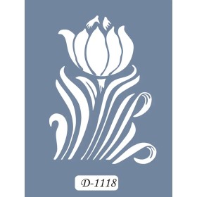 D1118 Lale Model D Serisi Stencil 15x20cm