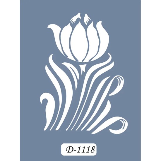 D1118 Lale Model D Serisi Stencil 15x20cm