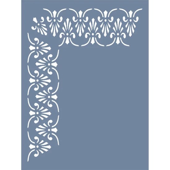 D888 Köşe Bordür Model D Serisi Stencil 15x20cm