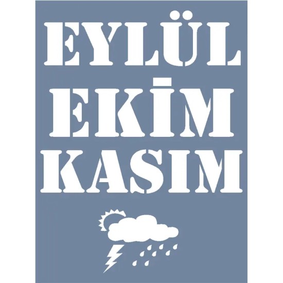 D1043 Mevsim Takvimi Sonbahar Model D Serisi Stencil 15x20cm