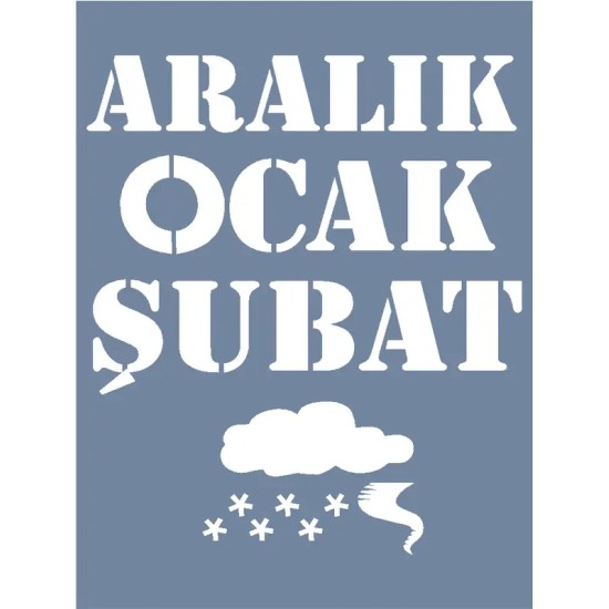 D1044 Mevsim Takvimi Kış Model D Serisi Stencil 15x20cm