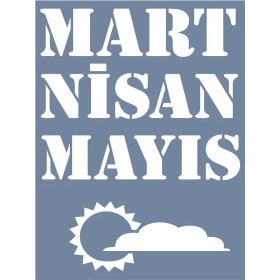 D1045 Mevsim Takvimi İlk Bahar Model D Serisi Stencil 15x20cm