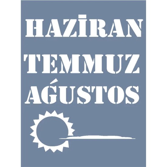 D1046 Mevsim Takvimi Yaz Model D Serisi Stencil 15x20cm