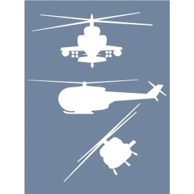 D1050 Helikopter Model D Serisi Stencil 15x20cm