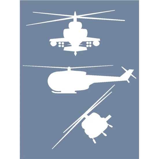 D1050 Helikopter Model D Serisi Stencil 15x20cm