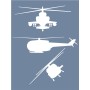 D1050 Helikopter Model D Serisi Stencil 15x20cm