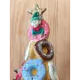 Atölye Tasarımı El Boyaması Donut Temalı Yılbaşı Ağacı Dekoratif Obje - 30 cm