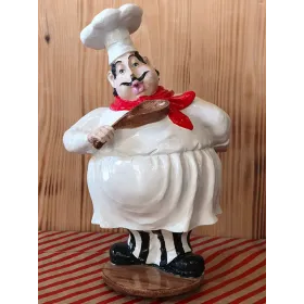 Atölye Tasarımı El Boyaması Dekoratif Aşçı Biblosu - 40 cm