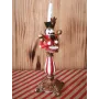Atölye Tasarımı El Boyaması Nutcracker (Fındıkkıran) Mumluk Şamdan - 26 cm