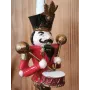 Atölye Tasarımı El Boyaması Nutcracker (Fındıkkıran) Mumluk Şamdan - 26 cm
