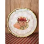 Atölye Tasarımı Kartpostal Serisi Çay Fincanı Desenli Aplike Tepsi - 29,5 cm