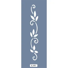 K01 6x20 Bordür Model Yaprak Desenli Stencil