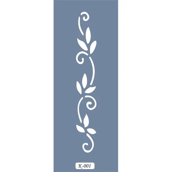 K01 6x20 Bordür Model Yaprak Desenli Stencil