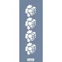 K10 6x20 Bordür Model Çiçek Stencil
