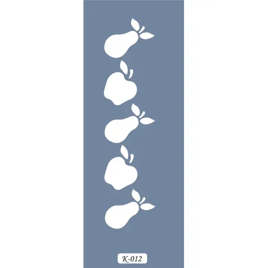 K12 6x20 Bordür Model Meyve Stencil