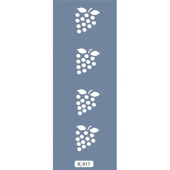 K15 6x20 Bordür Model Üzüm Stencil