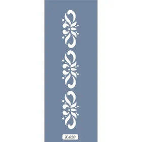 K20 6x20 Bordür Model Floral Desen Stencil